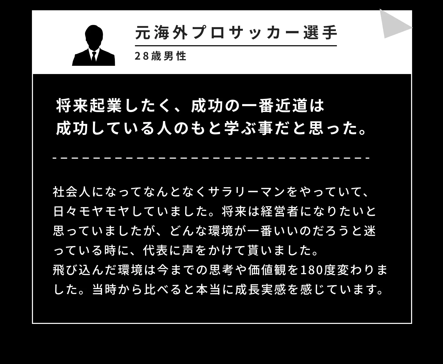 元海外プロサッカー選手 28歳男性